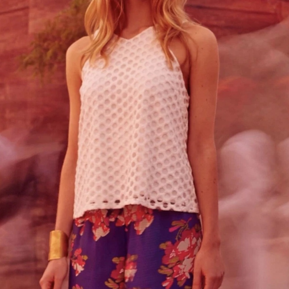Anthropologie Sunday in Brooklyn Large Fishnet Sleeveless Halter Top